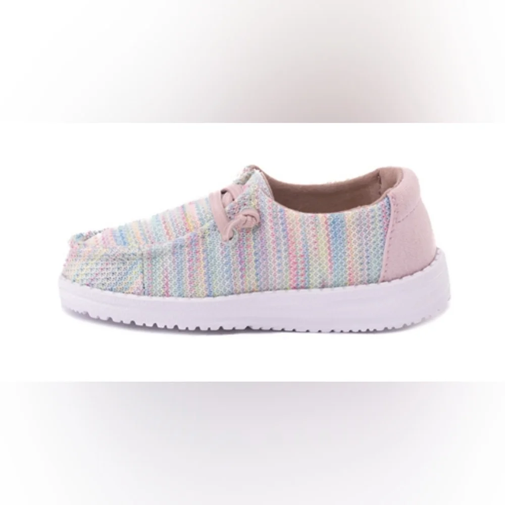 HEY DUDE Wendy SOX GIRL'S slip on Casual Shoe Aurora White / Pastel - Picture 4 of 4
